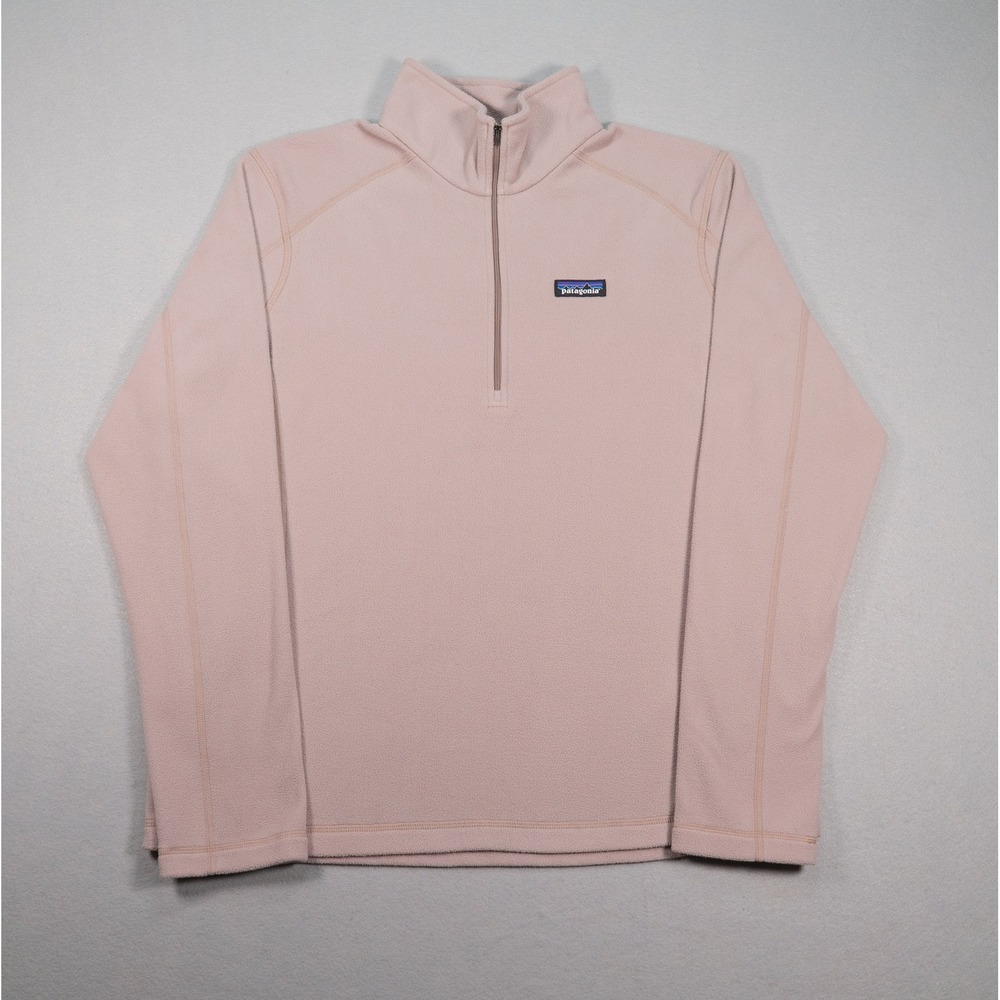Patagonia Women's Better Sweater 1/4 Zip Fleece Pullover Light Pink XL Outdoor